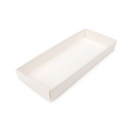 Lådor Kraft botten vit 12,7x3,8x30,5 cm (25 st) [WH12]