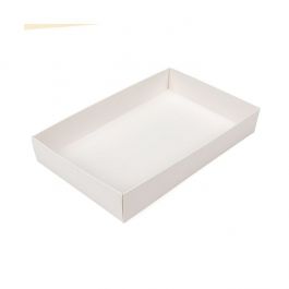 Lådor Kraft botten vit 15,2x3,8x24,1 cm (25 st) [WH13]