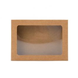 Kraftpapperslådor med fönster 15.3x2.5x21.5cm (25 st) [WKRGA5XL]