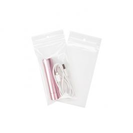 Zippåsar med häng hål 7,5x15cm Kristallklart PP 100 mikron (100 st) [Z4R36]