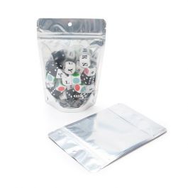 Stå upp påsar Transparent/Svart 12x7.5x18.5cm | 114 gram med upphängningshål (100 st) [ZBGB46H]
