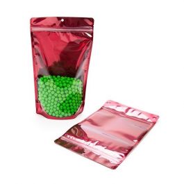 Stå upp påsar Transparent/Fuchsia 17,1x8,9x28,6cm | 340 gram (100 st) [ZBGB4FS]