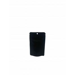 Stå upp påsar Matt Black 8x5x13cm | 28 gram med upphängningshål (100 st) [ZBGM1MBH]