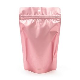 Stå upp påsar Rosa med häng hål 13x7,9x20,6cm (100 st) [ZBGM3RG]