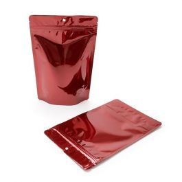 Stå upp påsar röd 15x9x23.2cm | 312 gram med hängande hål (100 st) [ZBGM7RH]