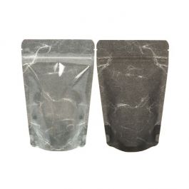 Stå upp påsar Rispapper Transparent/Svart 11,9x7,6x18,4cm | 114 gram (100 st) [ZBGR46BC]