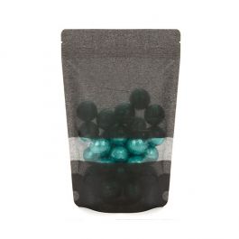 Stå upp påsar Rispapper Svart med Fönster 14,9x8,9x23,2cm | 312 gram (100 st) [ZBGR7B]