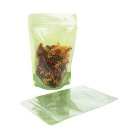 Stå upp påsar Rispapper Transparent/Grön 15x9x23,2cm | 312 gram (100 st) [ZBGR7GRC]