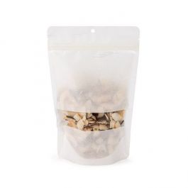 Eco Friendly Stå upp påsar Rispapper vitt med rektangulärt fönster med upphängningshål 14,9x8,9x23,2 cm (100 st) [ZBGRC7W]