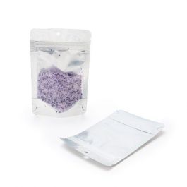 Stå upp påsar Transparent/Silver 9.5x5.5x15.5cm | 57 gram Med hängande hål (100 st) [ZBGS35H]