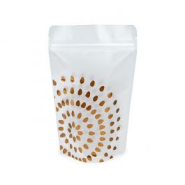 Stå upp påsar Frostat med gyllene blomma 13x7,9x20,6 cm (25 St) [ZBGSW3BG]