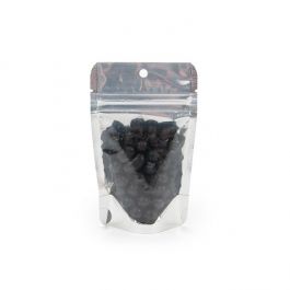 Stå upp påsar med vit baksida 8 x 5 x 13 cm med upphängningshål (100 st) [ZBGW1H]