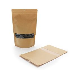 Stå upp påsar Kraft 17x9x28.5cm | 340 gram Med upphängningshål (100 st) [ZBGW4KH]