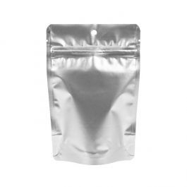 Stå upp påsar Silver 10,2x6x15,2cm Med hängande hål (100 st) [ZBGM2SH]