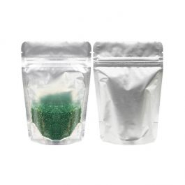 Stå upp påsar Transparent/Silver 10x6x15cm | 57 gram (100 st) [ZBGS2]