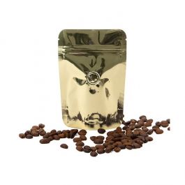Stå upp påsar Gold 10,2x6x15,2cm w/Valve (100 st) [ZBGM2SGV]