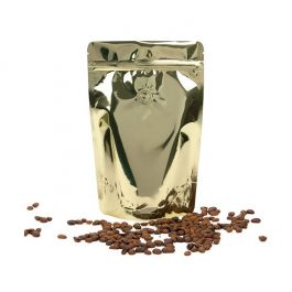 Stå upp påsar Gold 14,9x8,9x23,2cm w/Valve (100 st) [ZBGM7SGV]