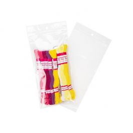 Blixtlåspåsar med häng hål 10x20,5cm Kristallklart PP 50 mikron (100 st) [ZR48]