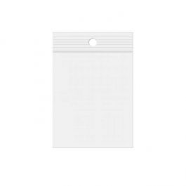 Blixtlåspåsar med häng hål 7,5x10cm Kristallklart PP 50 mikron (100 st) [ZR34]